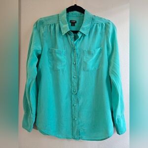J. Crew Silk Button Blouse